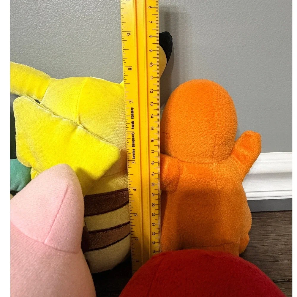 Pokemon Plush Lot of 7 Pikachu Charmander Squirtle Bulbasaur‎ Jigglypuff Froakie